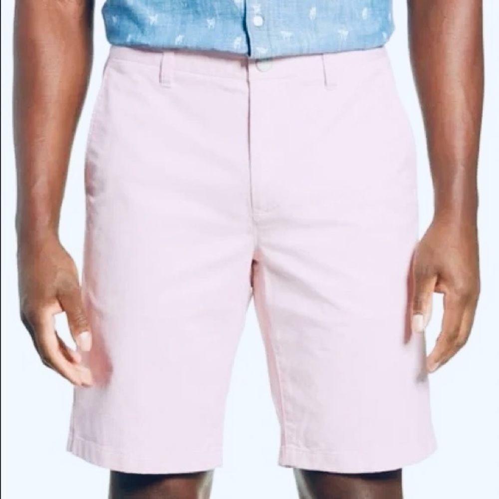 Bonobos Men’s 9” Inseam Washed Chino Shorts Cadillac Pink Size 40 Flat Front